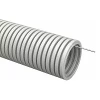 Труба гофрированная ПВХ d20мм с протяжкой сер. (уп.10м) TOKOV ELECTRIC TKE-TG/P-20-C06/10