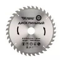Диск пильный 210мм х36зуб х30мм Kranz KR-92-0121
