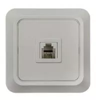 Розетка телефонная 1-м СП Bolleto 7034 16А IP20 бел. ASD / IN HOME 4690612000398