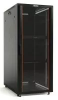 Шкаф напольный TTB-4268-AS 19дюйм 42U 2055х600х800мм передн. стеклян. дверь со стальными перфорир. боковинами; задн. дверь сплошная ручка с замком крыша нового типа RAL 9004 черн. Hyperline 392682