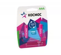 Аккумулятор AAA/R03 1000мА.ч NI-MN BP-2 (блист.2шт) КОСМОС KOCR03NIMH(1000MAH)