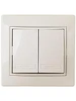Выключатель 2-кл. СП Plano 10А IP20 1-104-02 250В сл. кость Intro Б0027602