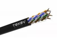 Кабель витая пара U/UTP 4х2х24 AWG кат.5E CCA PE outdoor Fluke tested 305м (м) TOKOV ELECTRIC TKL-C06-U42CCA-5E-305-OD