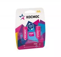 Аккумулятор AA/R6 2500мА.ч NI-MN BP-2 (блист.2шт) КОСМОС KOCR6NIMH2500MAH2BL
