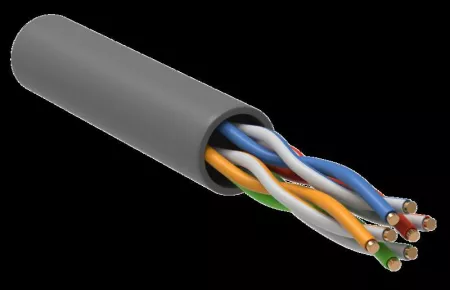 Кабель витая пара U/UTP кат.5E 4х2х24AWG solid CCA PVC сер. (м) GENERICA BC1-C5E04-111-100-G
