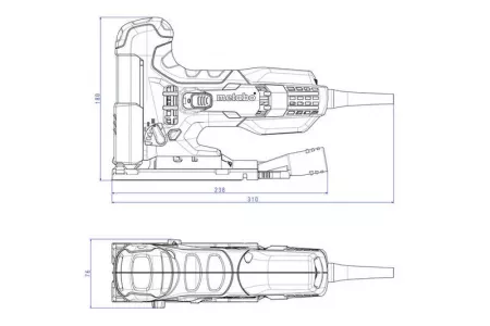 Лобзик STE 100 Quick 710Вт маятн эл-ка кейс Metabo 601100500
