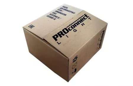 Кабель витая пара U/UTP кат.5E 4х2х24AWG омедненный алюм. сер. (уп.305м) LIGHT PROCONNECT 01-0043-2