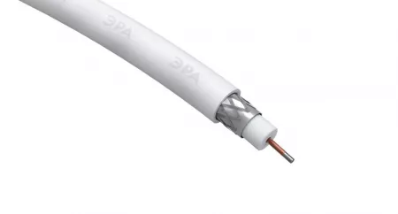 Кабель коаксиальный RG-6U CCS/оплетка Al 48проц. PVC Simple 75Ом бел. (м) Эра Б0044596
